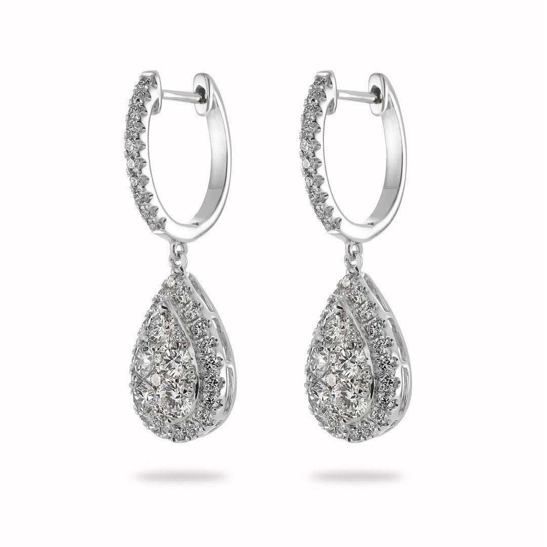 Diamond Pear Shaped Earrings - Dracakis Jewellers Diamond Pear Shaped Earrings - Dracakis Jewellers