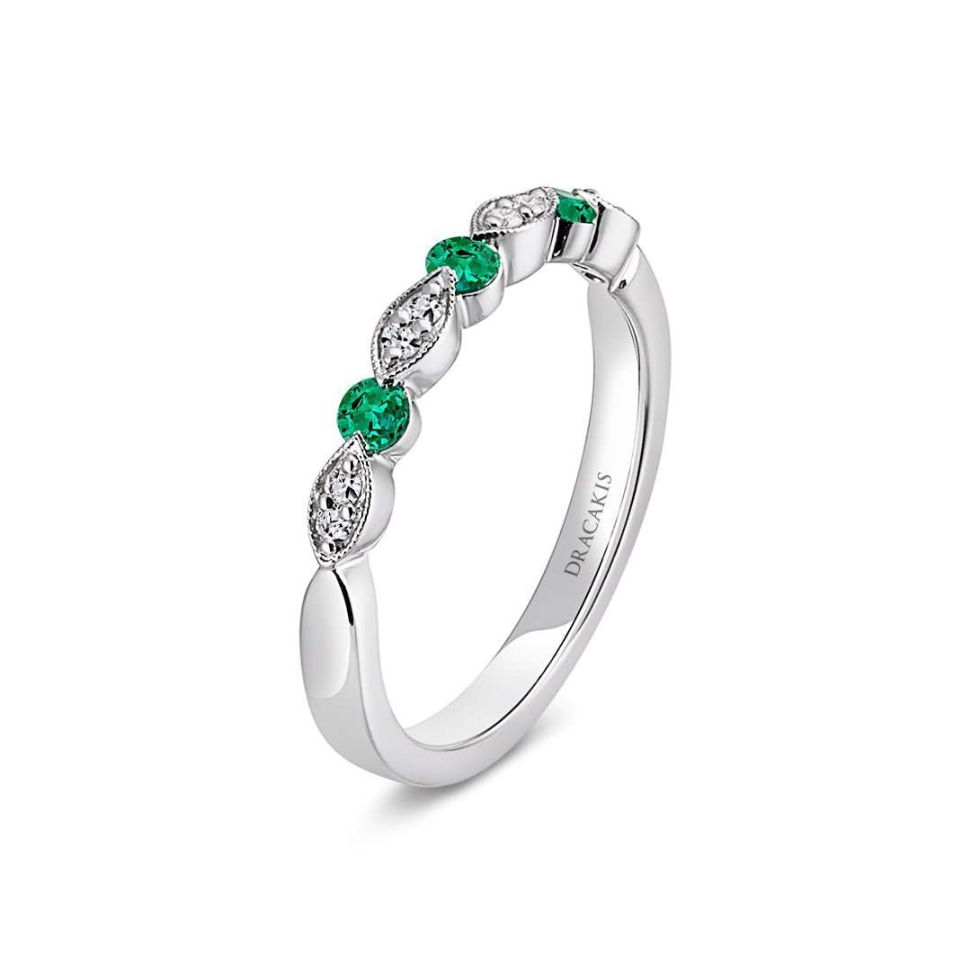 Emerald & Diamond Ring - Dracakis Jewellers