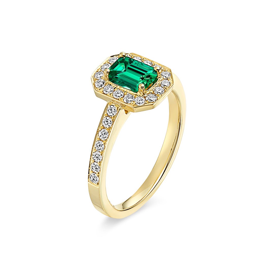 Emerald & Diamond Ring - Dracakis Jewellers Emerald & Diamond Ring - Dracakis Jewellers