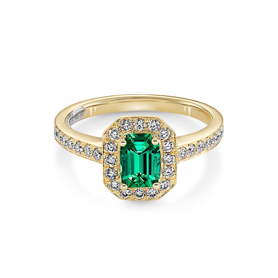Emerald & Diamond Ring - Dracakis Jewellers Emerald & Diamond Ring - Dracakis Jewellers