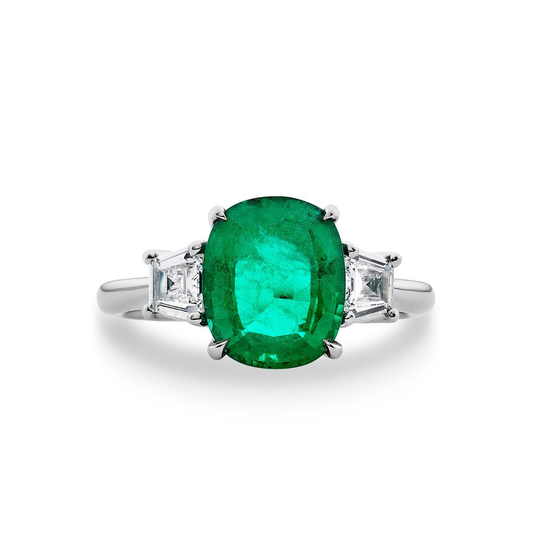 Emerald & Diamond Ring - Dracakis Jewellers Emerald & Diamond Ring - Dracakis Jewellers