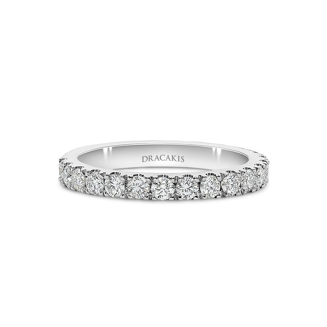 Essential Three Quarter Circle Diamond Wedding Ring (0.70ct) - Dracakis Jewellers Essential Three Quarter Circle Diamond Wedding Ring (0.70ct) - Dracakis Jewellers