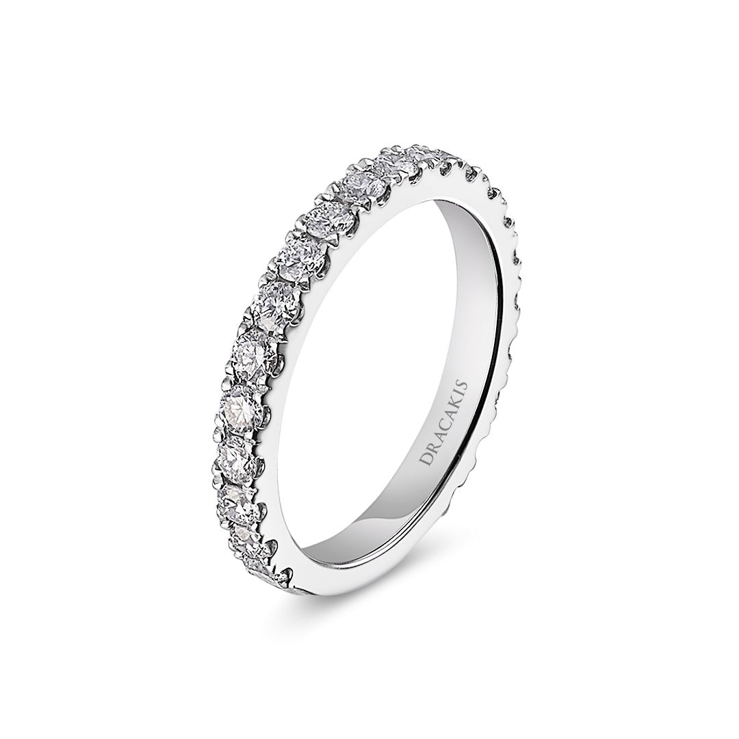 Essential Three Quarter Circle Diamond Wedding Ring (0.70ct) - Dracakis Jewellers Essential Three Quarter Circle Diamond Wedding Ring (0.70ct) - Dracakis Jewellers