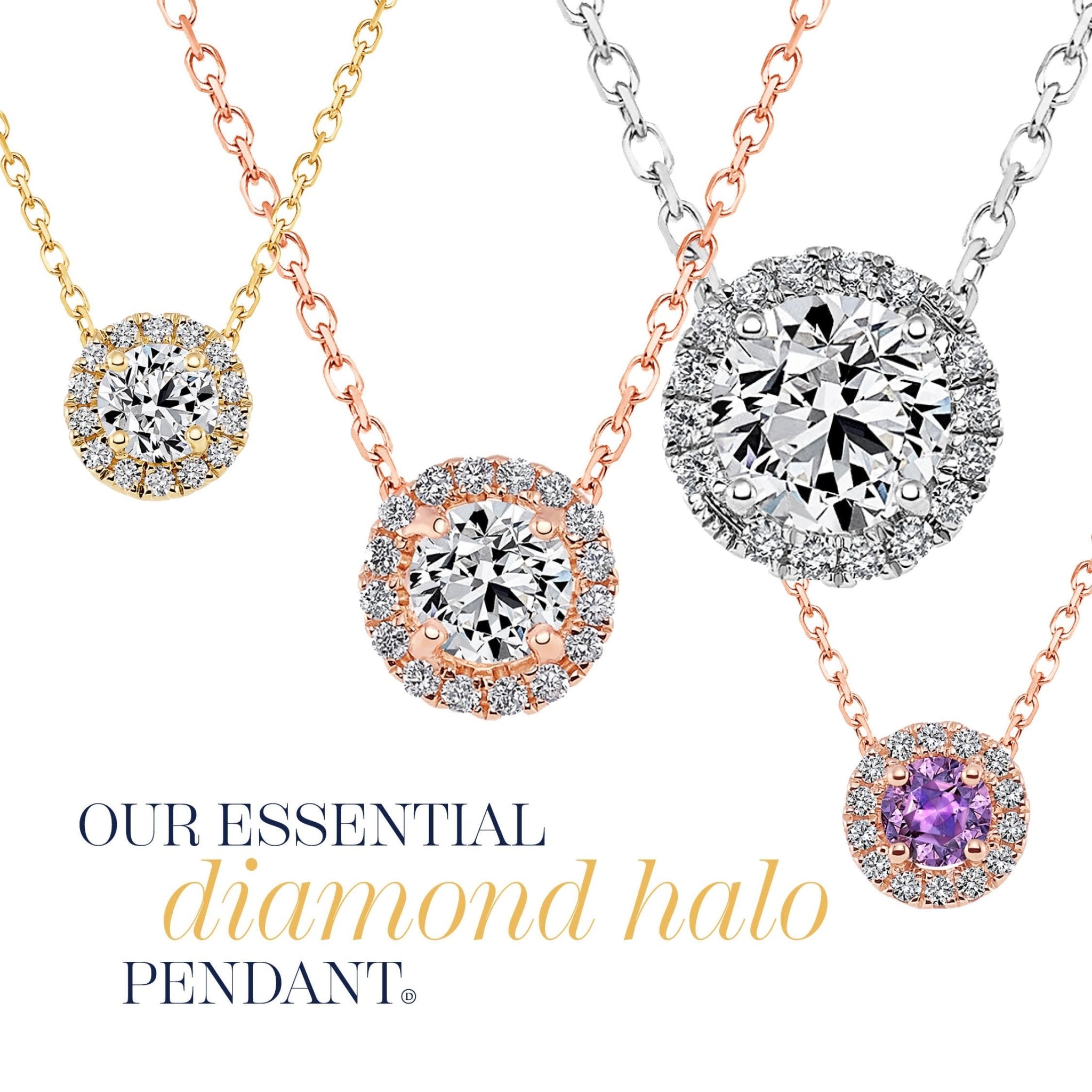 Diamond Halo Pendant (0.50ct) - Dracakis Jewellers Diamond Halo Pendant (0.50ct) - Dracakis Jewellers