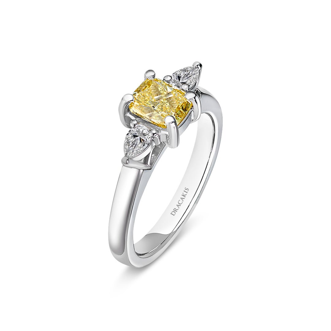 Yellow & White Diamond Engagement Ring - Dracakis Jewellers Yellow & White Diamond Engagement Ring - Dracakis Jewellers