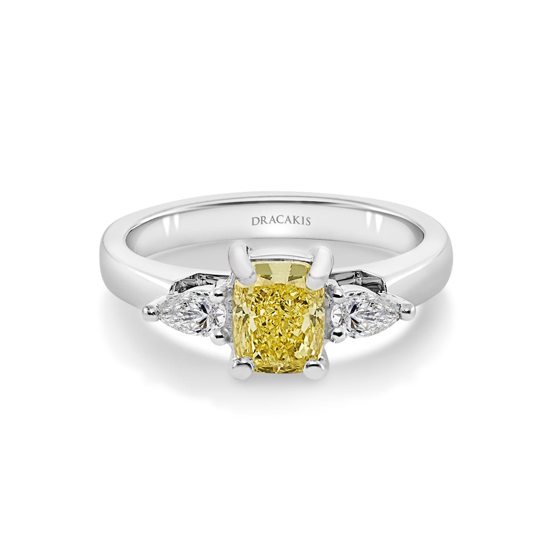 Yellow & White Diamond Engagement Ring - Dracakis Jewellers Yellow & White Diamond Engagement Ring - Dracakis Jewellers