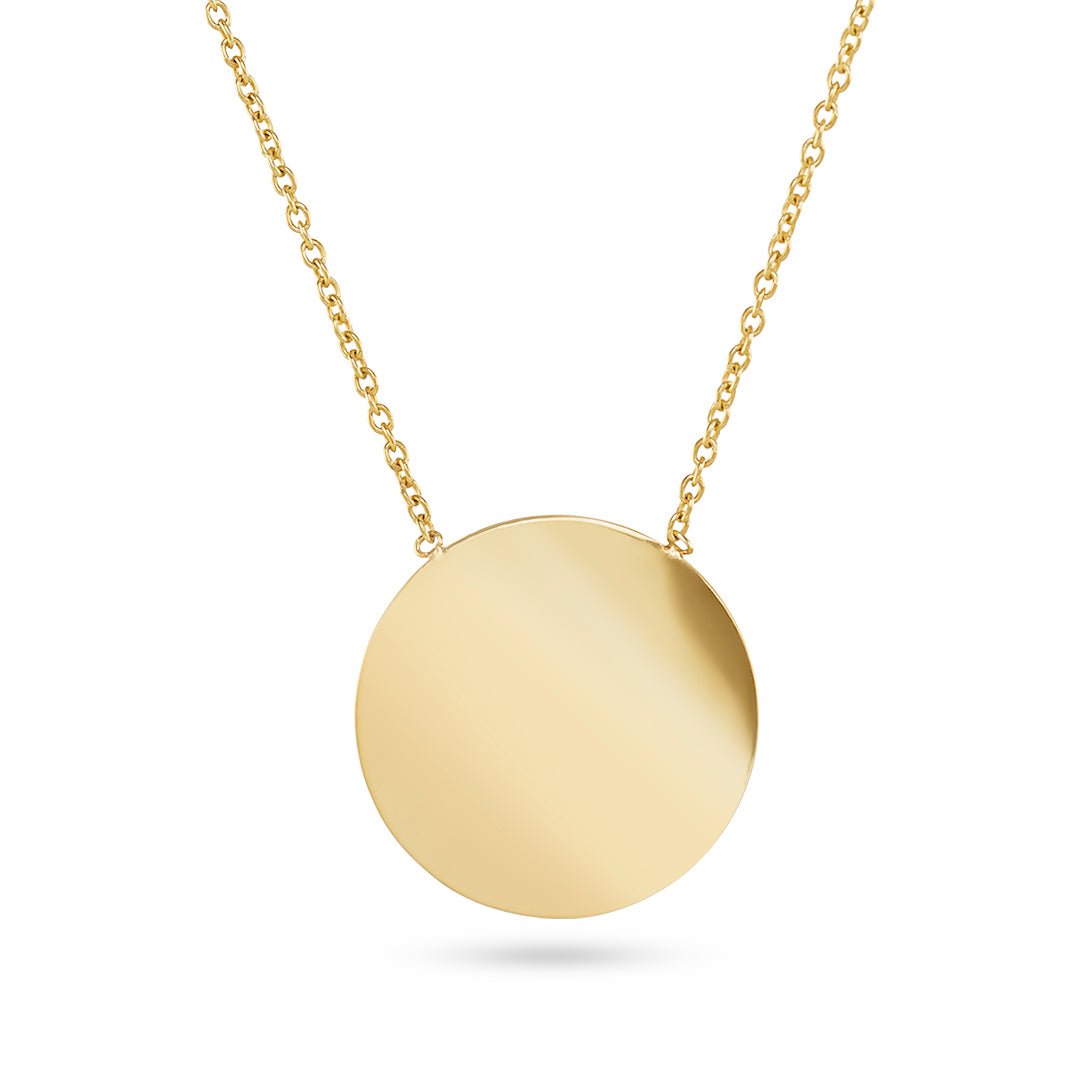 Gold Disc Pendant - Dracakis Jewellers Gold Disc Pendant - Dracakis Jewellers