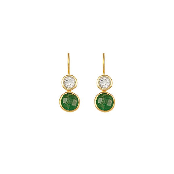 Green Amethyst & Aventurine Earrings - Dracakis Jewellers Green Amethyst & Aventurine Earrings - Dracakis Jewellers