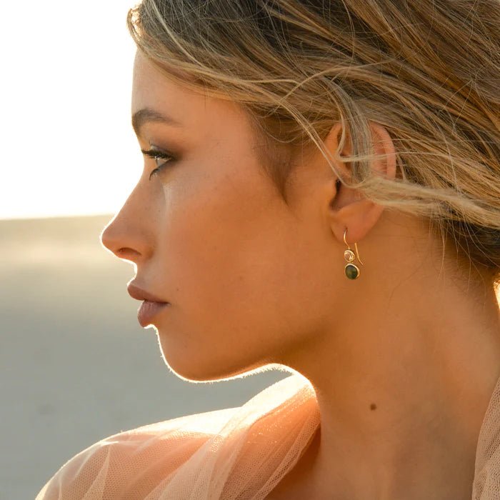 Green Amethyst & Aventurine Earrings - Dracakis Jewellers Green Amethyst & Aventurine Earrings - Dracakis Jewellers