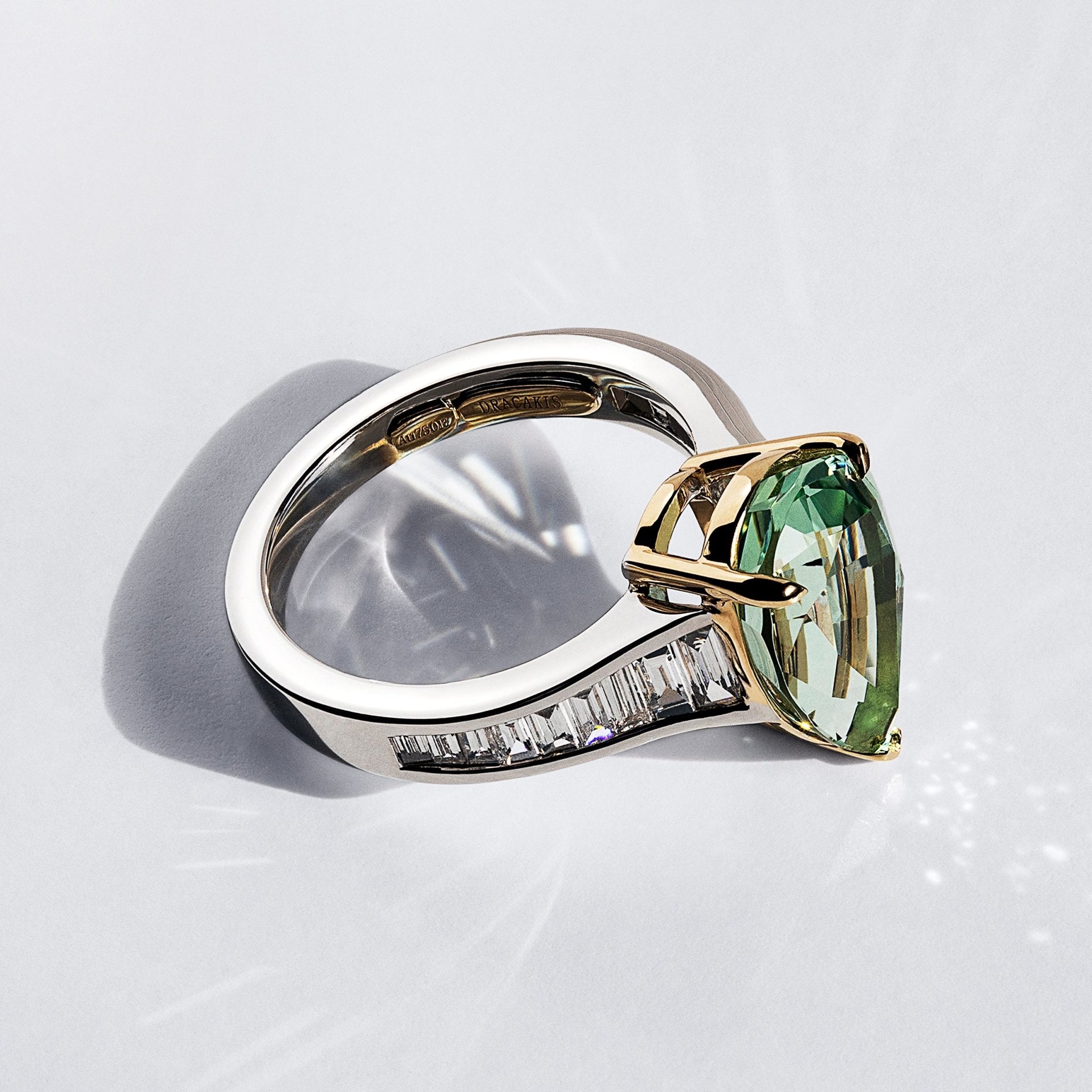 Green Beryl & Diamond Dress Ring - Dracakis Jewellers Green Beryl & Diamond Dress Ring - Dracakis Jewellers