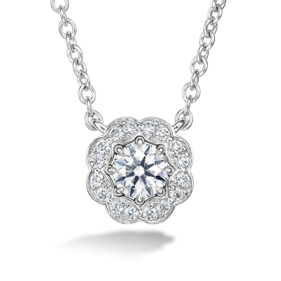 Hearts On Fire Lorelei Diamond Pendant in White Gold - Dracakis Jewellers Hearts On Fire Lorelei Diamond Pendant in White Gold - Dracakis Jewellers