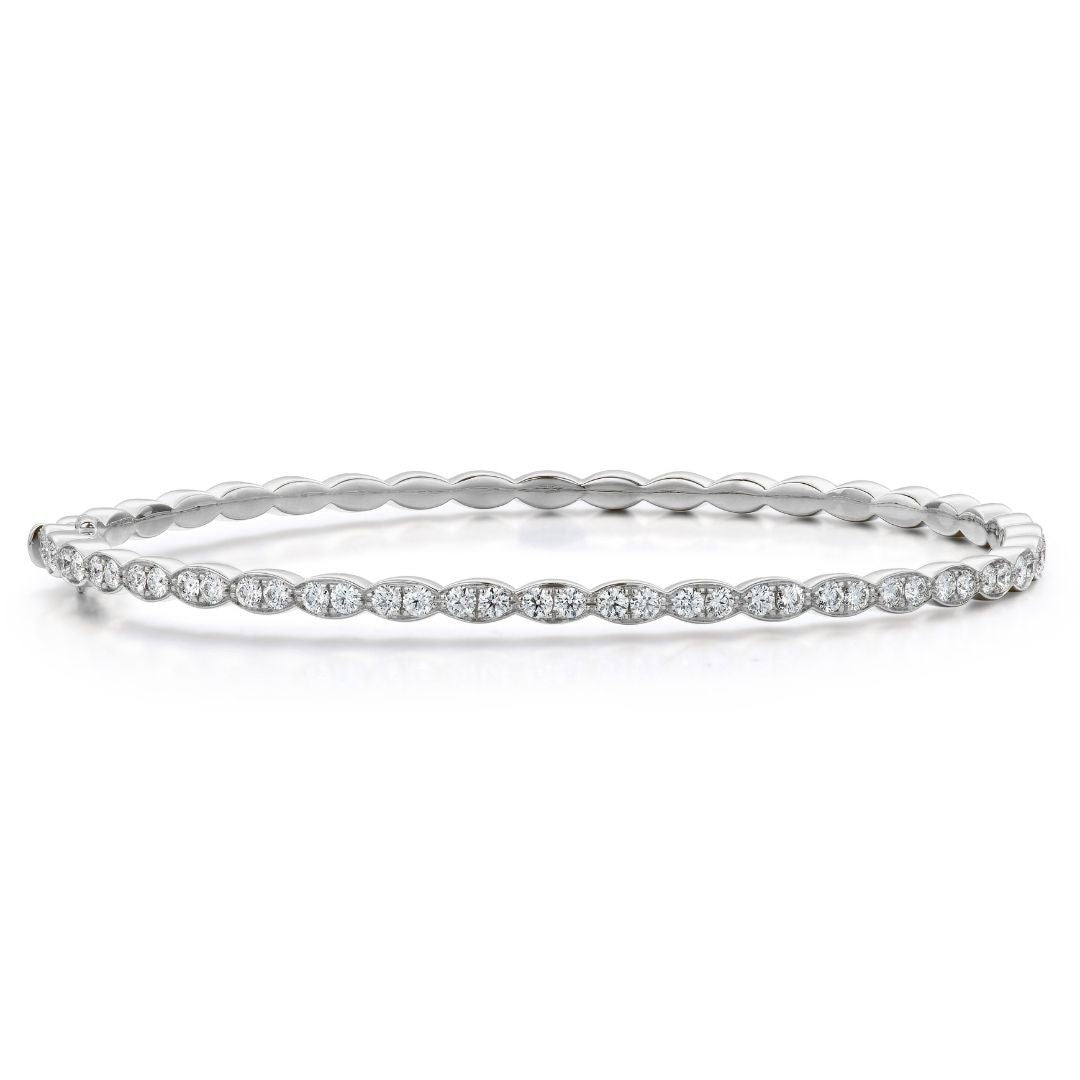 Hearts On Fire Lorelei Floral Diamond Bangle - Dracakis Jewellers Hearts On Fire Lorelei Floral Diamond Bangle - Dracakis Jewellers
