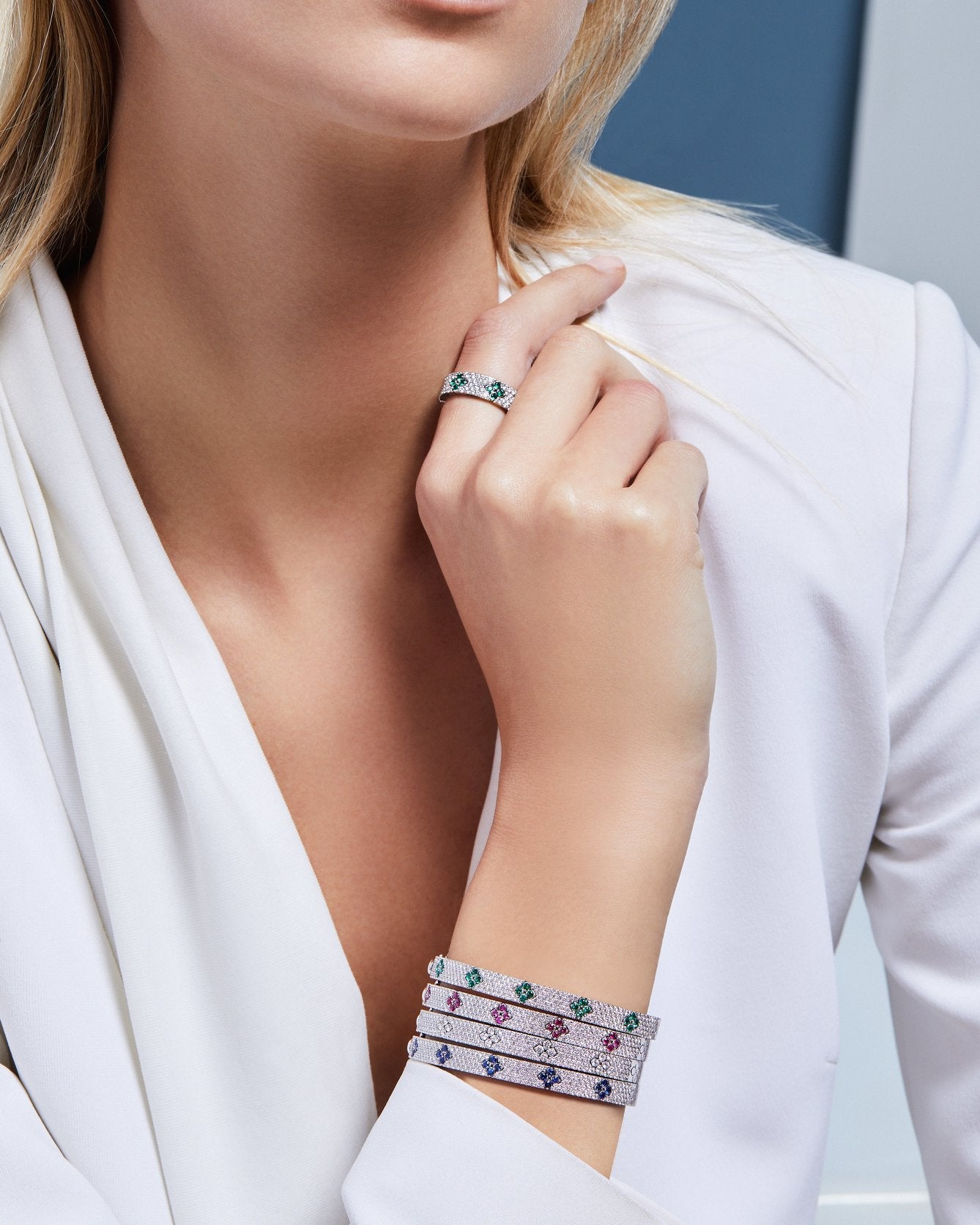 Love In Verona Diamond & Sapphire Bangle - Dracakis Jewellers Love In Verona Diamond & Sapphire Bangle - Dracakis Jewellers