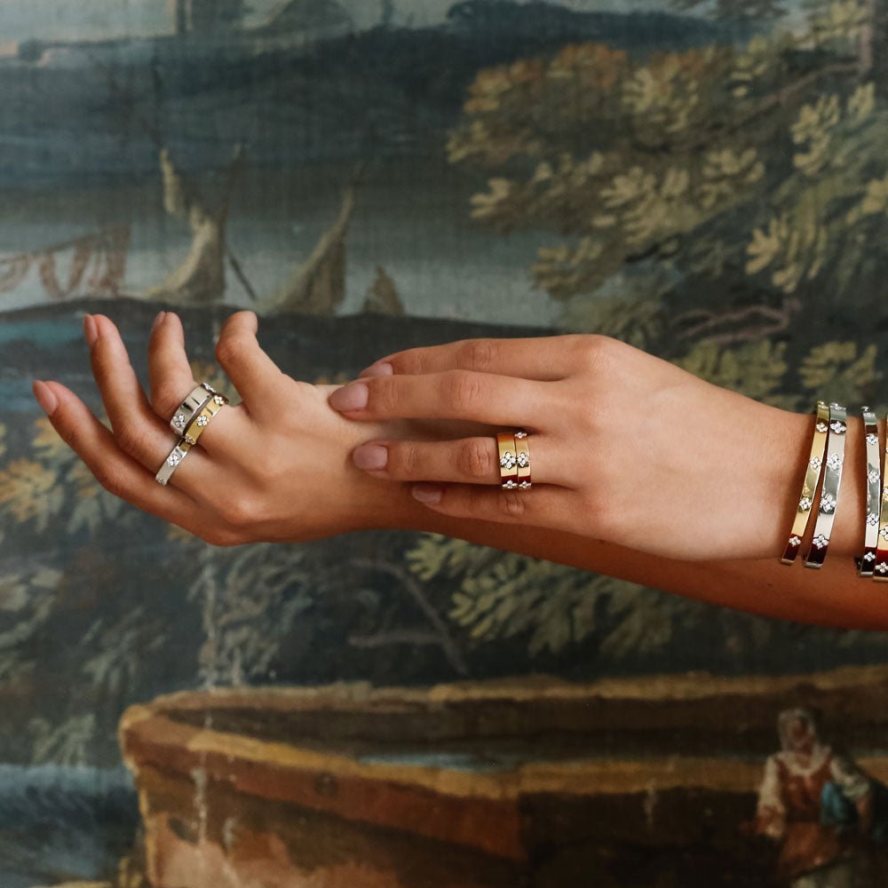 Love in Verona White Gold Ring with Diamonds - 4.50mm - Dracakis Jewellers Love in Verona White Gold Ring with Diamonds - 4.50mm - Dracakis Jewellers