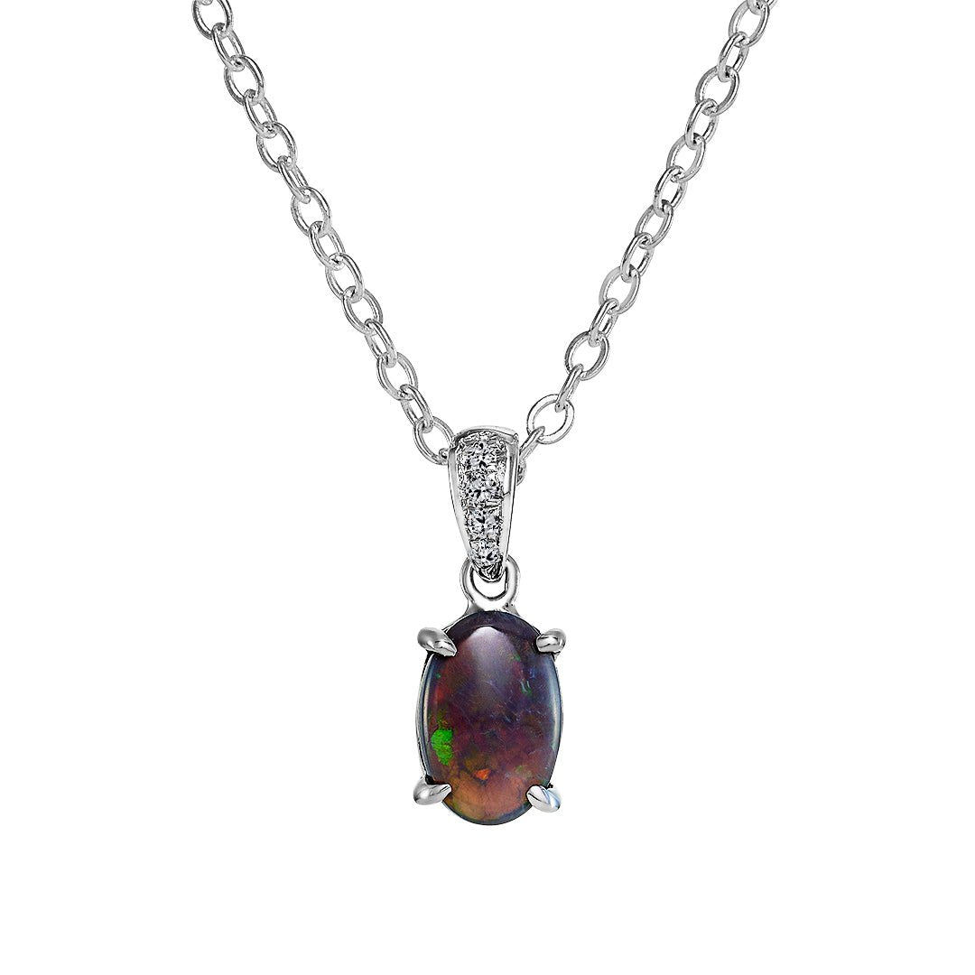 Opal & Diamond Pendant - Dracakis Jewellers Opal & Diamond Pendant - Dracakis Jewellers