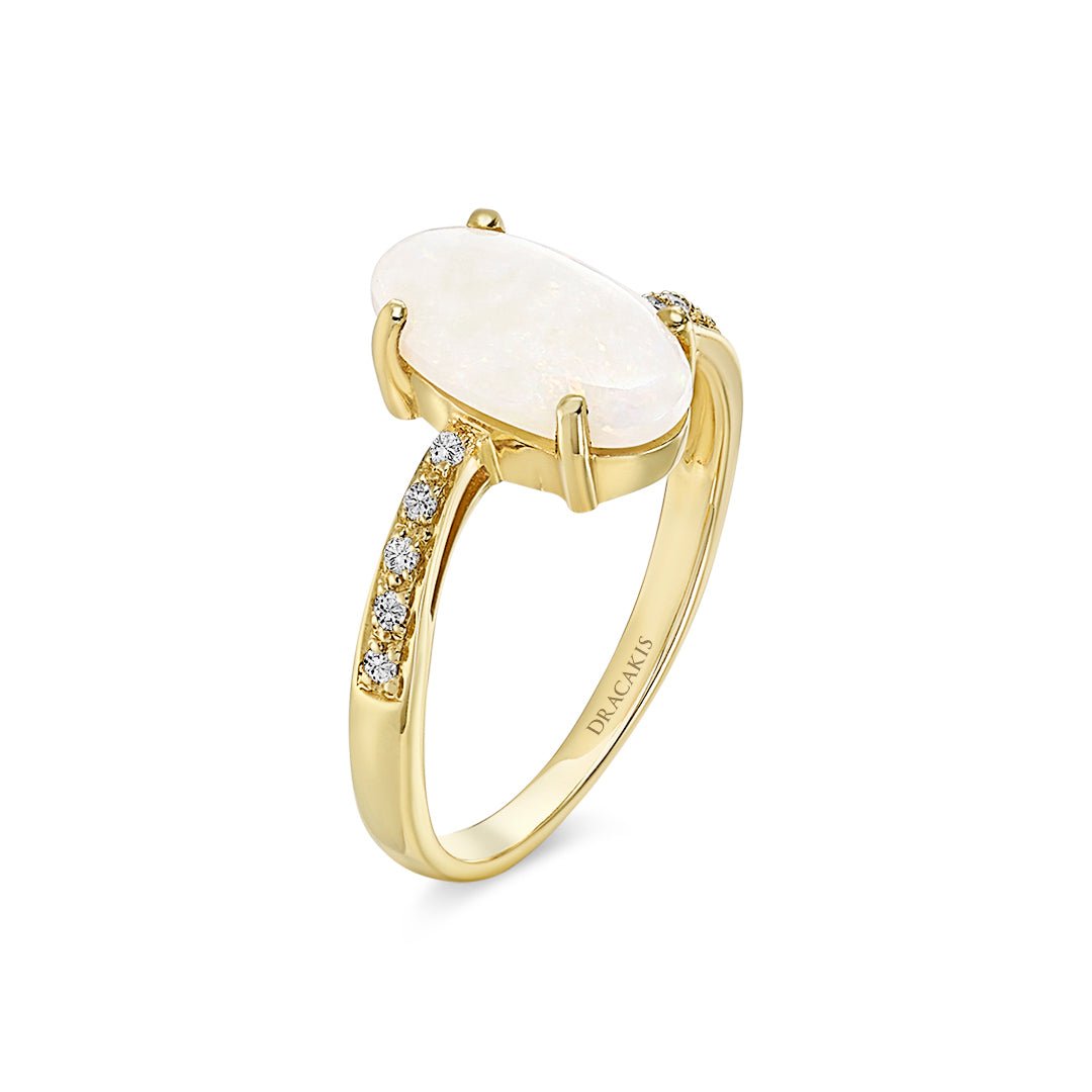 Opal & Diamond Ring - Dracakis Jewellers Opal & Diamond Ring - Dracakis Jewellers