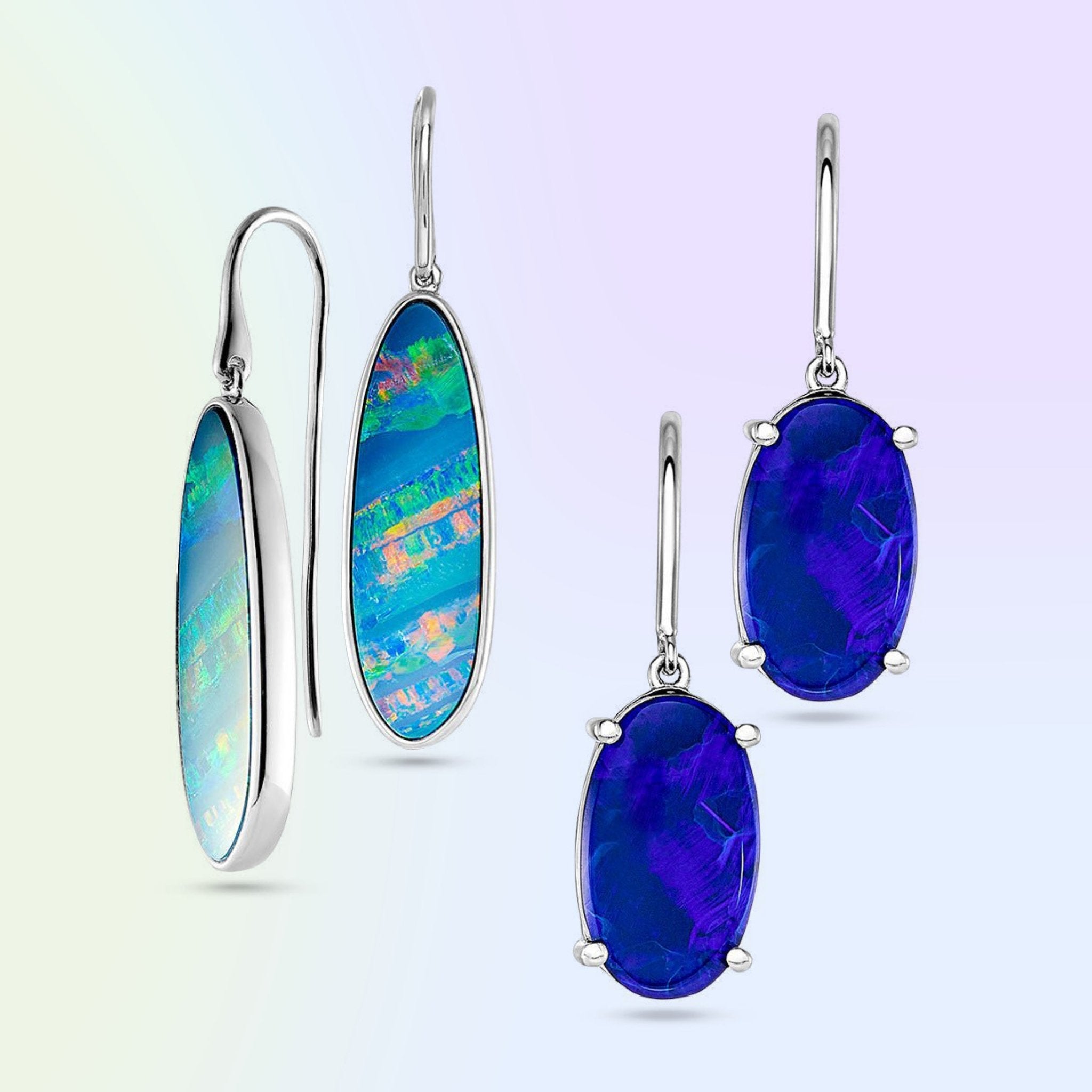 Opal Drop Earrings - Dracakis Jewellers Opal Drop Earrings - Dracakis Jewellers