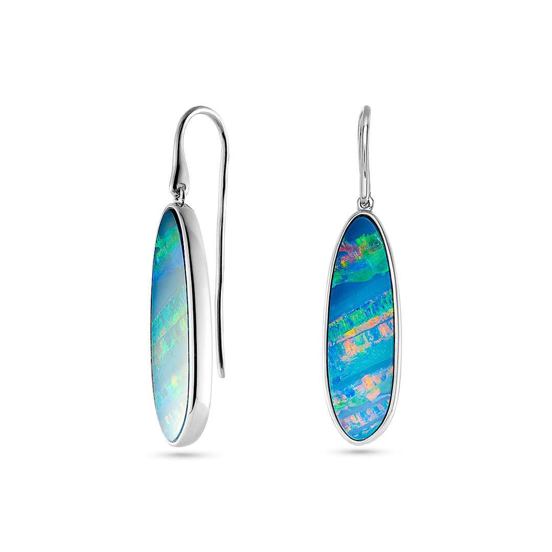 Opal Drop Earrings - Dracakis Jewellers Opal Drop Earrings - Dracakis Jewellers