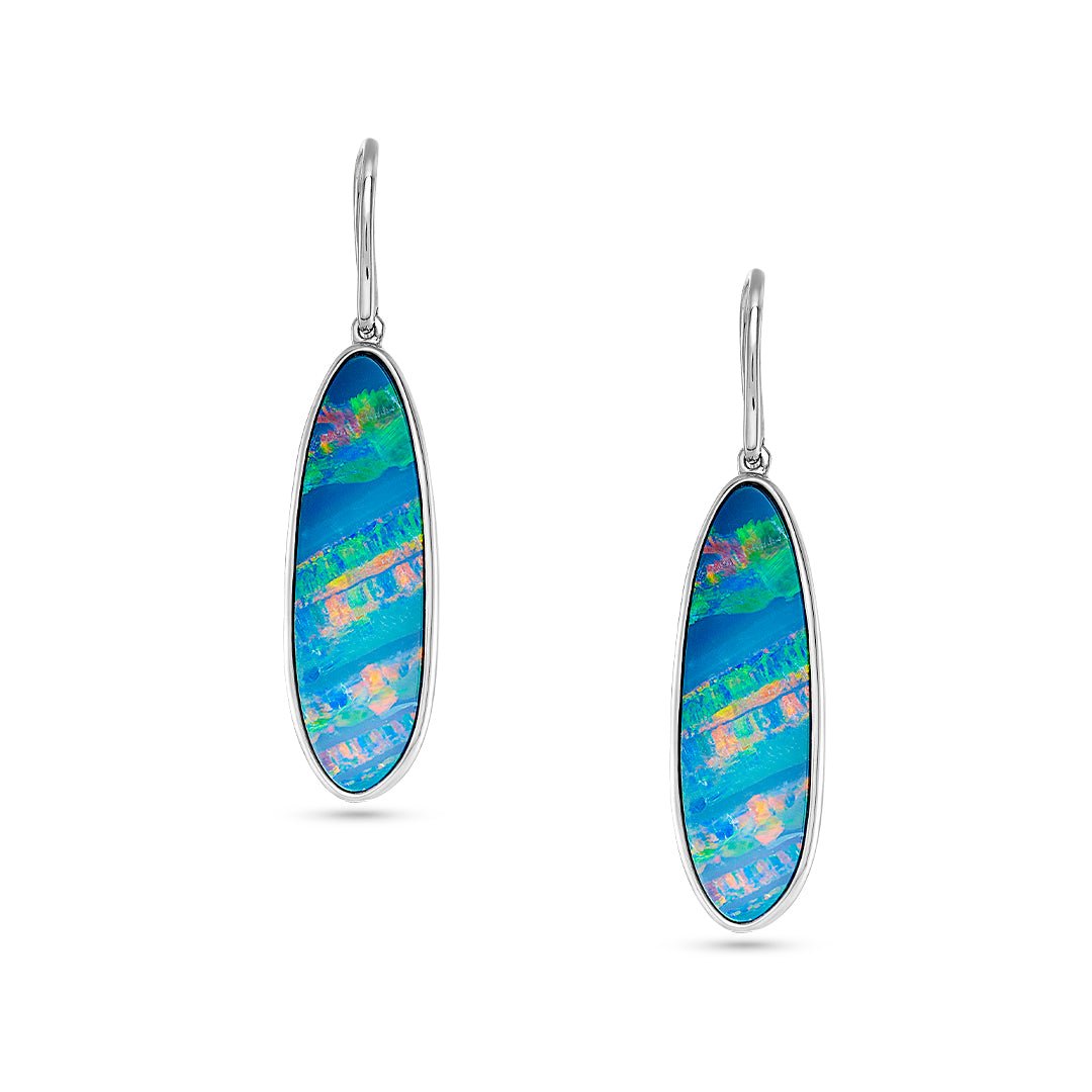Opal Drop Earrings - Dracakis Jewellers Opal Drop Earrings - Dracakis Jewellers
