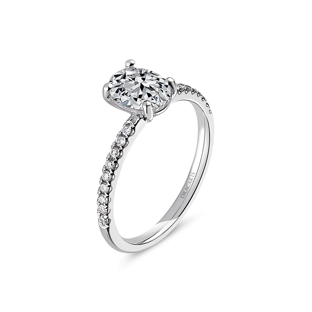 Oval Cut Diamond Engagement Ring - Dracakis Jewellers Oval Cut Diamond Engagement Ring - Dracakis Jewellers