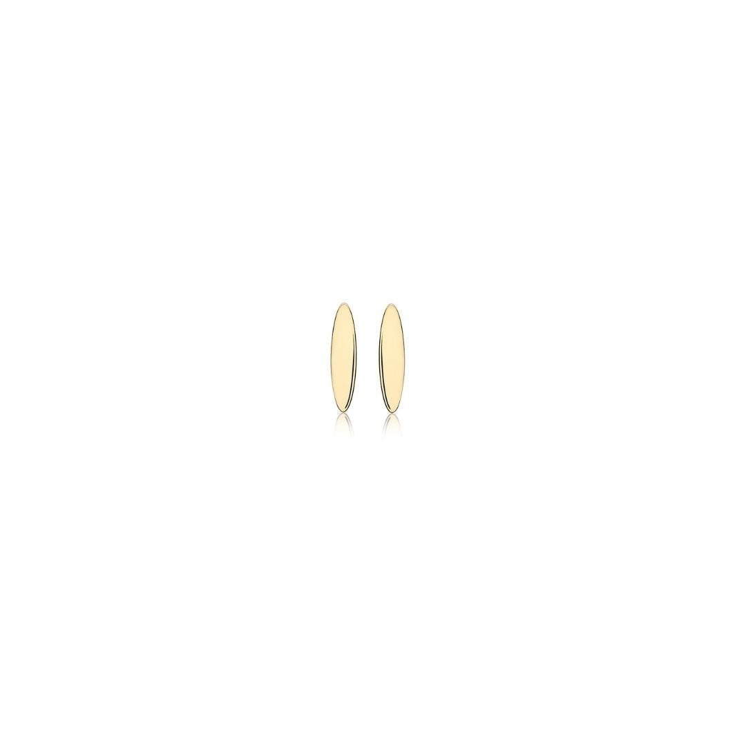 Oval Yellow Gold Stud Earrings - Dracakis Jewellers Oval Yellow Gold Stud Earrings - Dracakis Jewellers