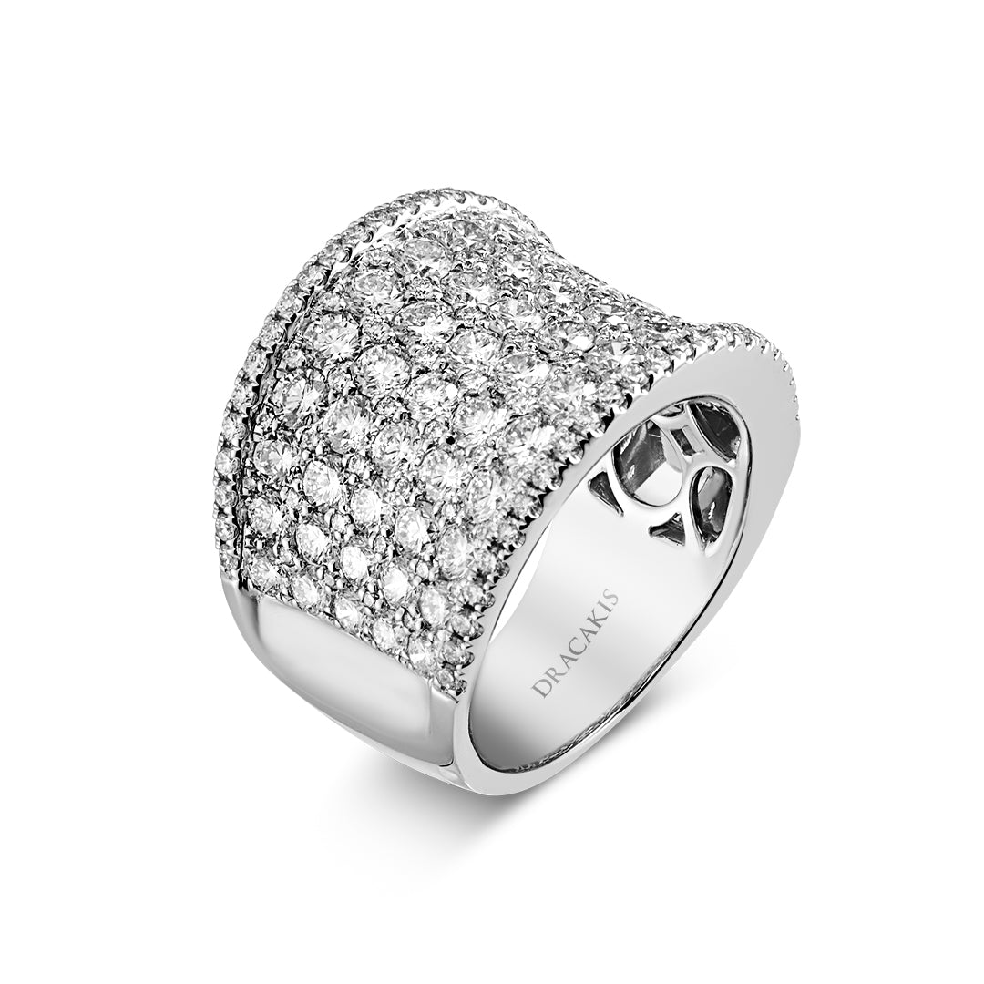 Pave Diamond Cocktail Ring - Dracakis Jewellers