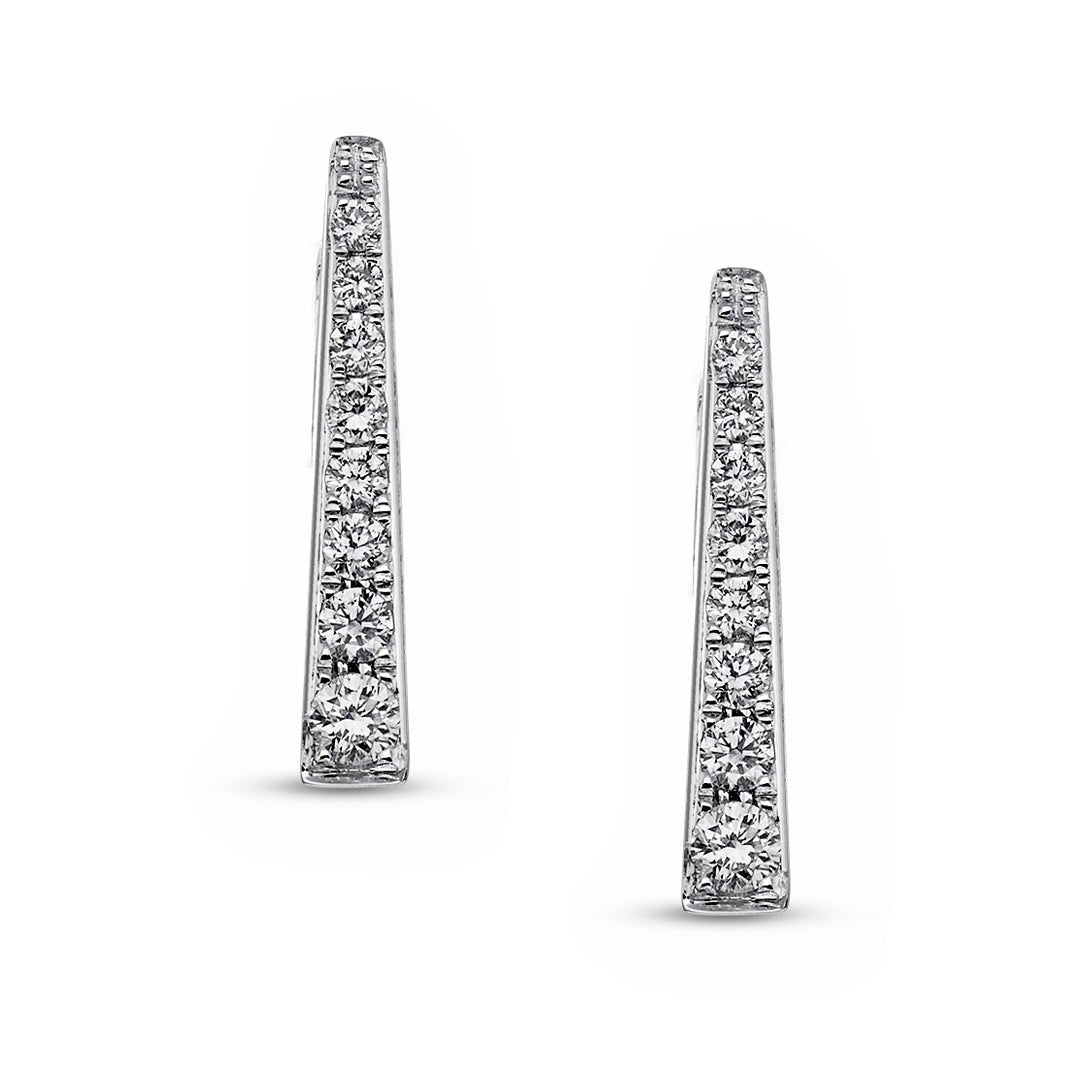 Pavé Diamond Graduated Bar Earrings - Dracakis Jewellers Pavé Diamond Graduated Bar Earrings - Dracakis Jewellers