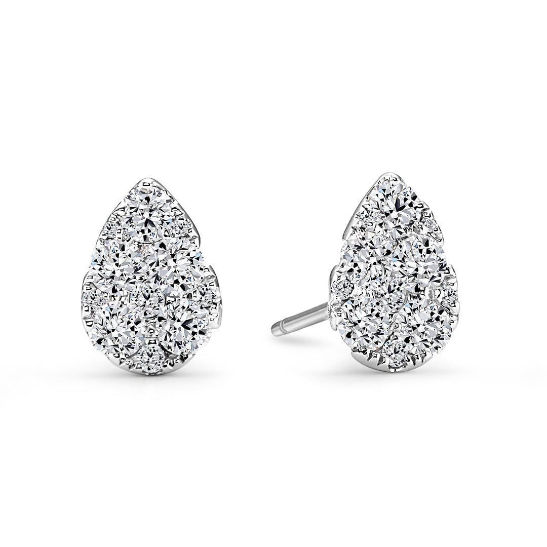Pear Shape Diamond Pave Earrings - Dracakis Jewellers Pear Shape Diamond Pave Earrings - Dracakis Jewellers