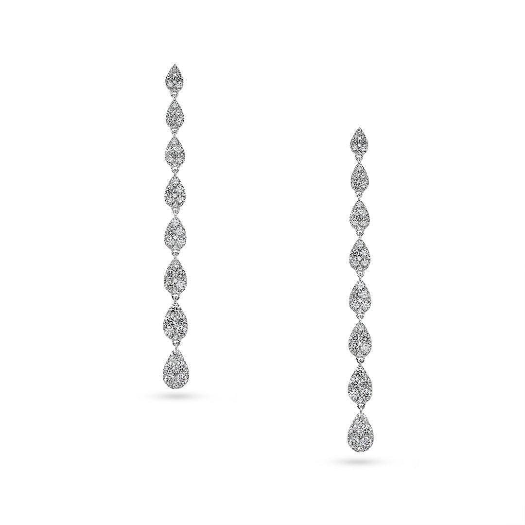 Pear Shape Pave Diamond Earrings - Dracakis Jewellers Pear Shape Pave Diamond Earrings - Dracakis Jewellers