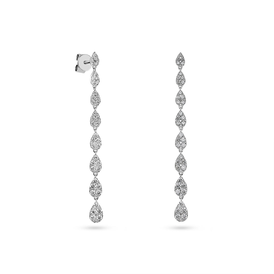 Pear Shape Pave Diamond Earrings - Dracakis Jewellers Pear Shape Pave Diamond Earrings - Dracakis Jewellers