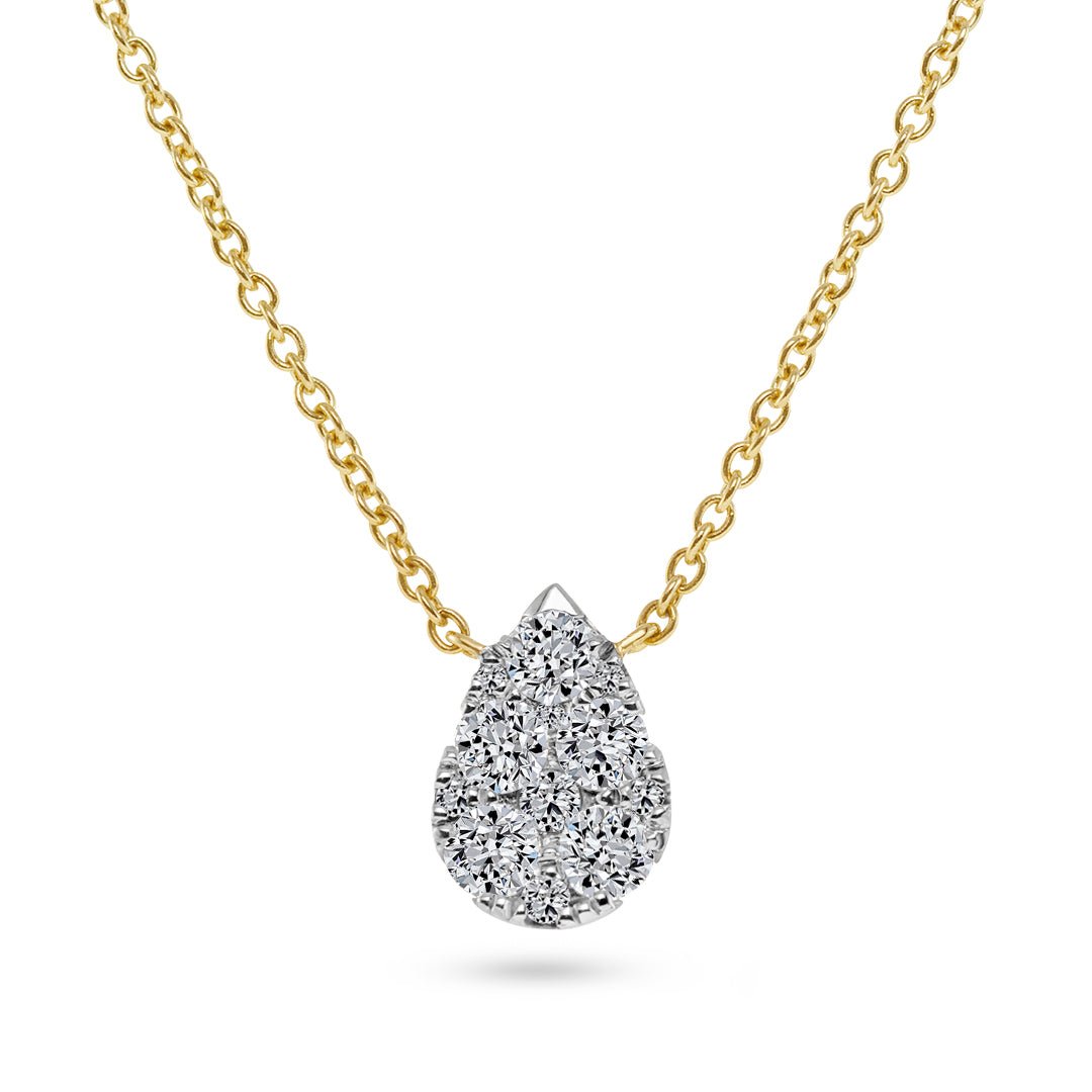 Pear Shape Pave Diamond Pendant - Dracakis Jewellers Pear Shape Pave Diamond Pendant - Dracakis Jewellers