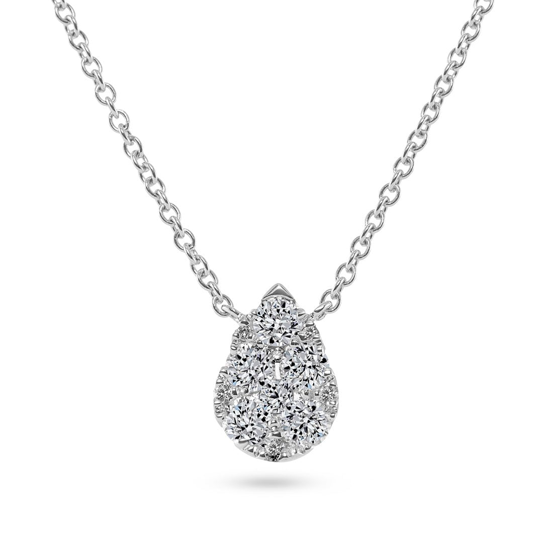 Pear Shape Pave Diamond Pendant - Dracakis Jewellers Pear Shape Pave Diamond Pendant - Dracakis Jewellers