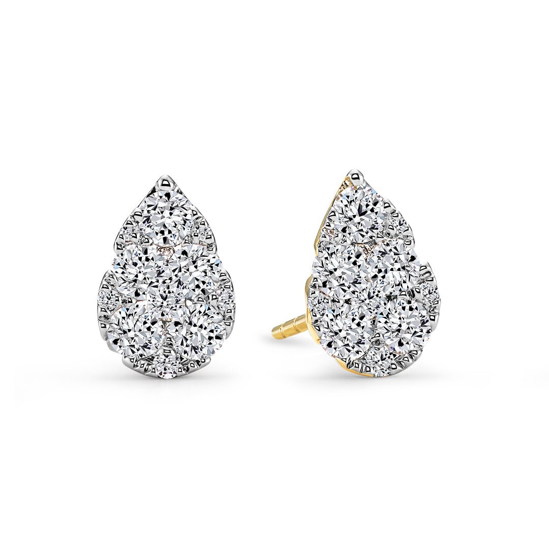 Pear Shape Pave Diamond Earrings - Dracakis Jewellers Pear Shape Pave Diamond Earrings - Dracakis Jewellers