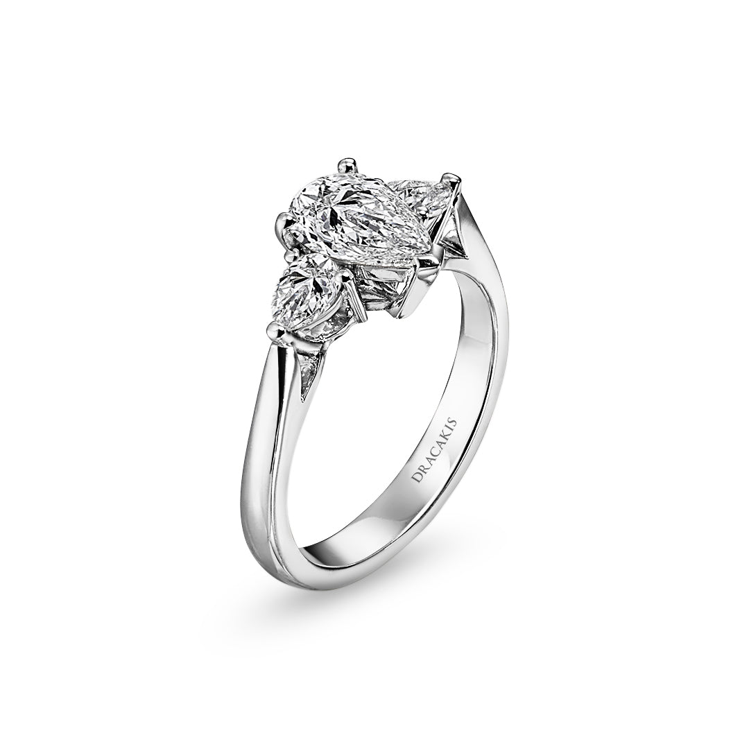 Pear Shape Three Stone Engagement Ring - Dracakis Jewellers Pear Shape Three Stone Engagement Ring - Dracakis Jewellers