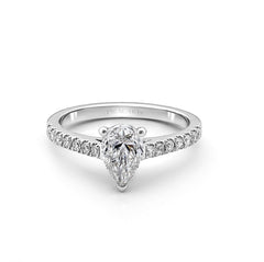 Pear Shaped Diamond Engagement Ring