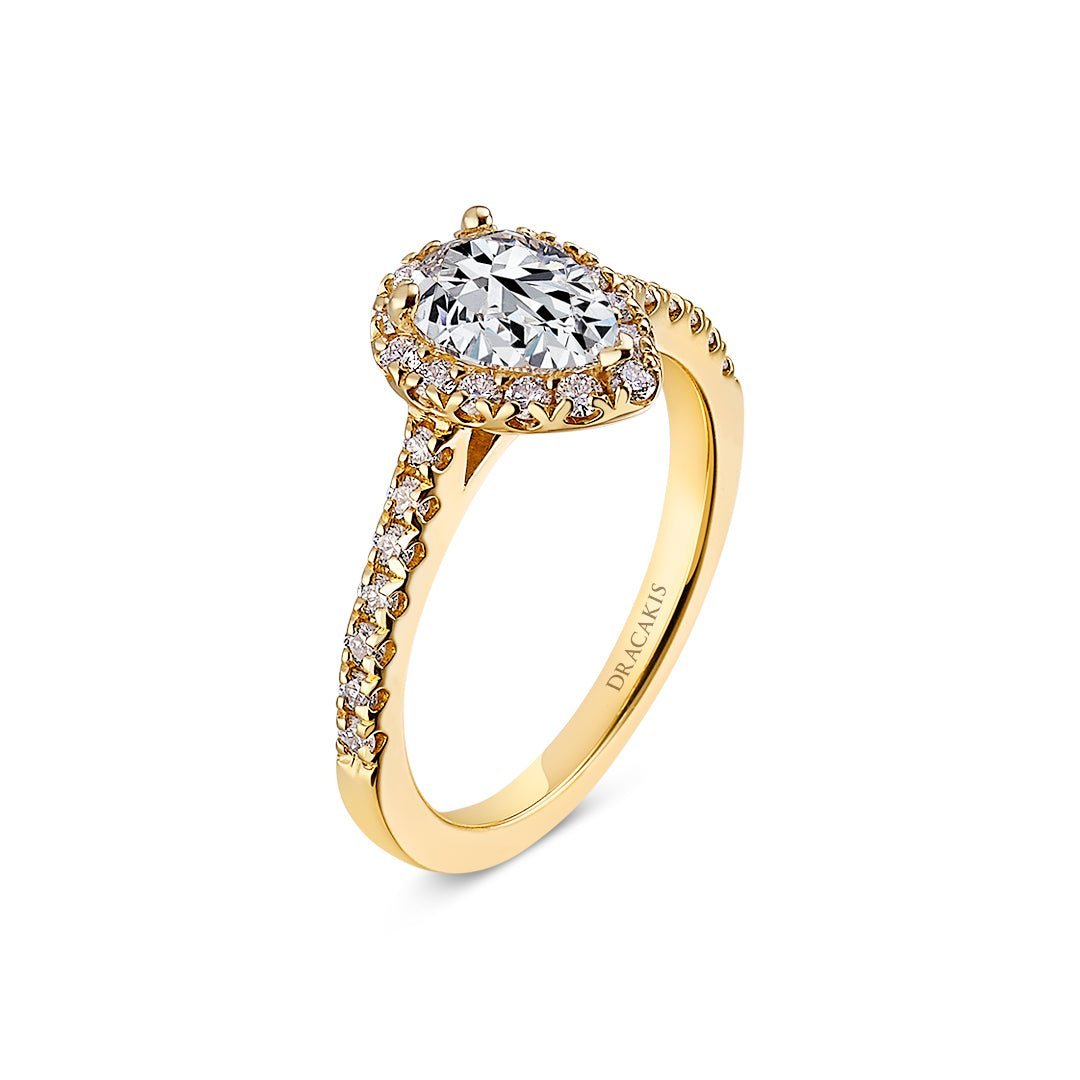Pear Shaped Diamond Engagement Ring - Dracakis Jewellers Pear Shaped Diamond Engagement Ring - Dracakis Jewellers