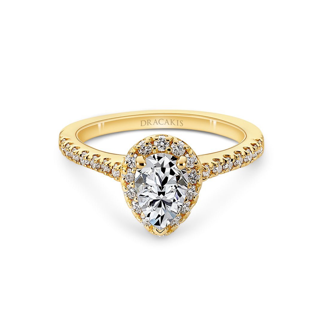 Pear Shaped Diamond Engagement Ring - Dracakis Jewellers Pear Shaped Diamond Engagement Ring - Dracakis Jewellers