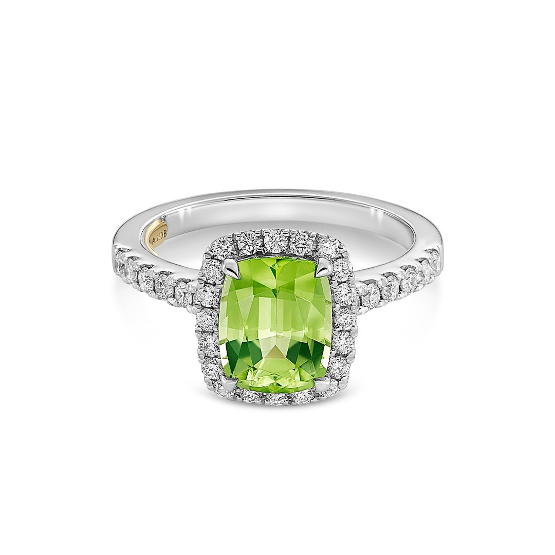 Peridot & Diamond Ring - Dracakis Jewellers Peridot & Diamond Ring - Dracakis Jewellers