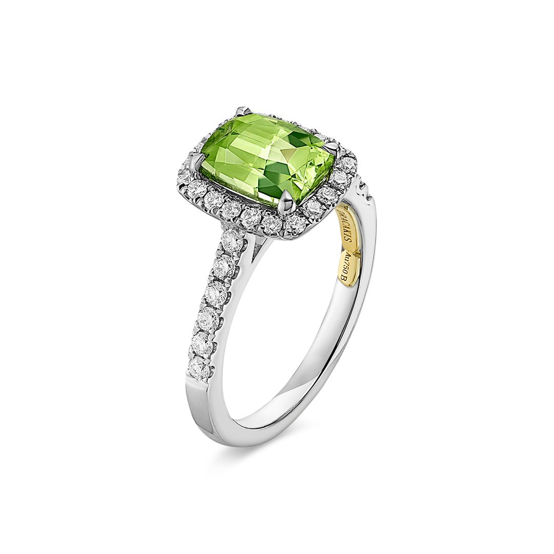 Peridot & Diamond Ring - Dracakis Jewellers Peridot & Diamond Ring - Dracakis Jewellers