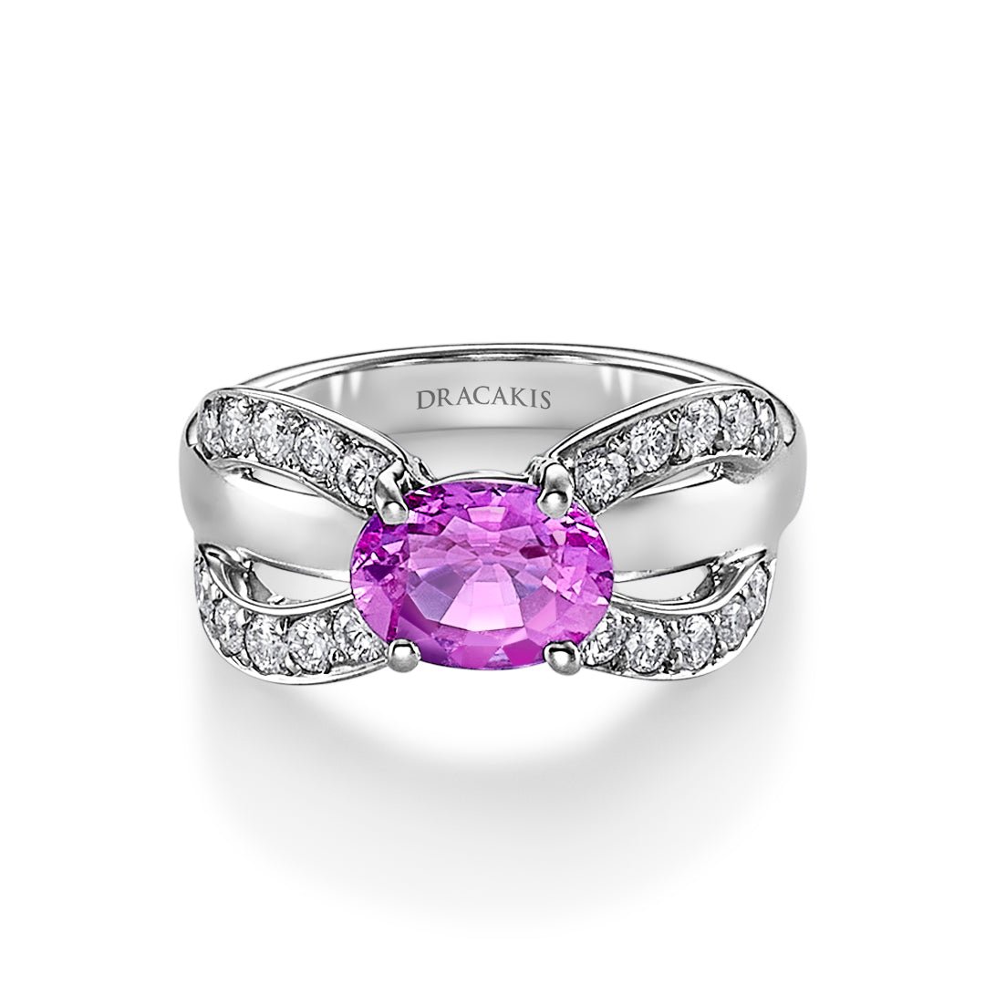 Pink Sapphire & Diamond Ring - Dracakis Jewellers Pink Sapphire & Diamond Ring - Dracakis Jewellers