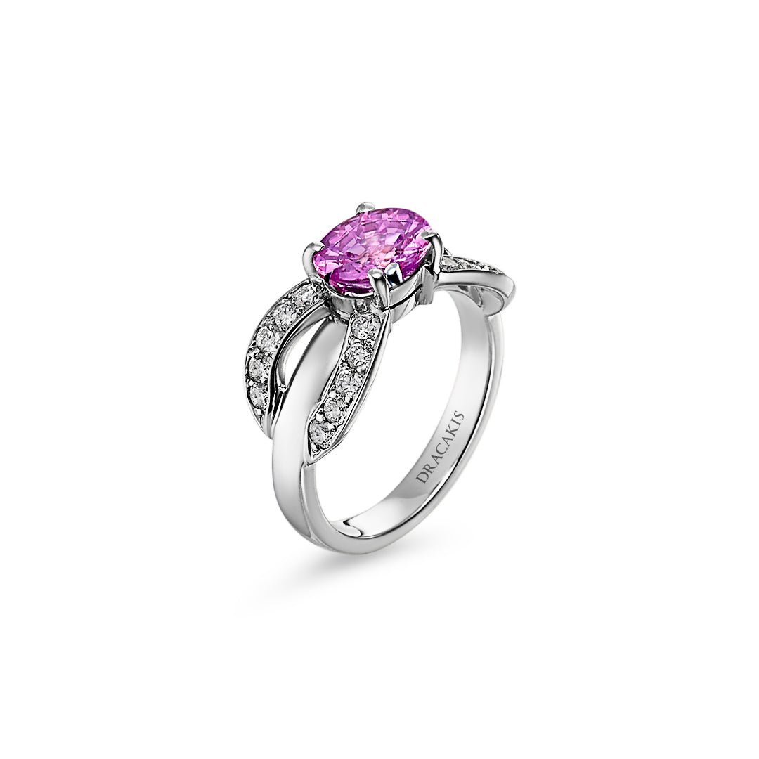 Pink Sapphire & Diamond Ring - Dracakis Jewellers Pink Sapphire & Diamond Ring - Dracakis Jewellers
