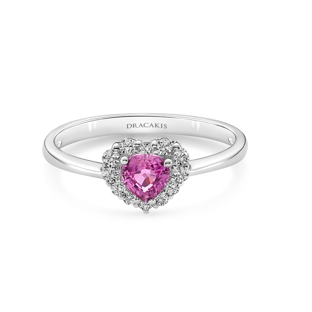 Pink Sapphire & Diamond Ring - Dracakis Jewellers Pink Sapphire & Diamond Ring - Dracakis Jewellers