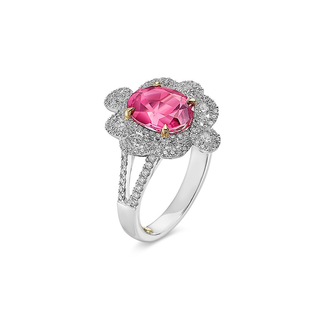 Pink Tourmaline & Diamond Ring - Dracakis Jewellers Pink Tourmaline & Diamond Ring - Dracakis Jewellers