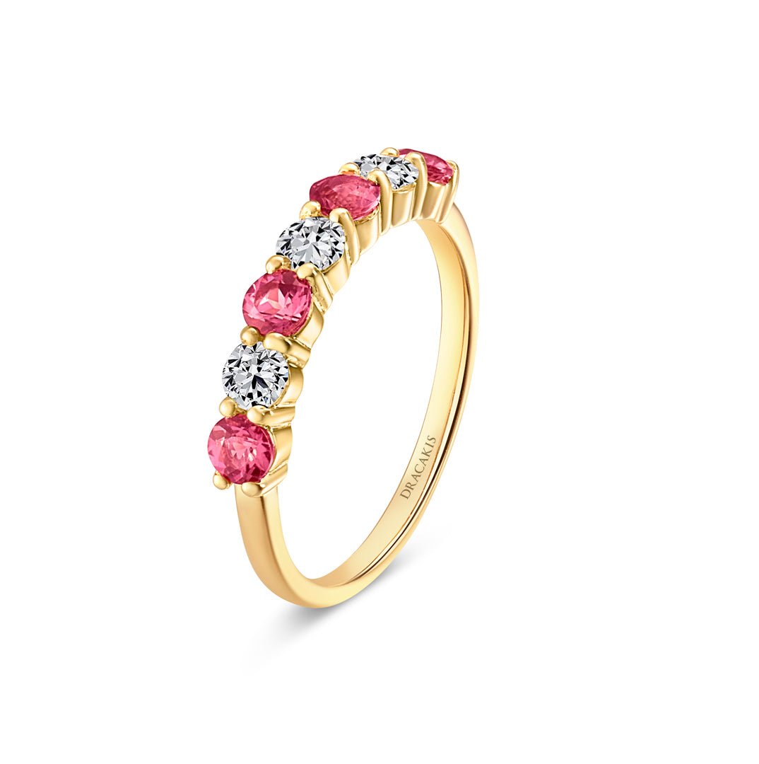 Pink Tourmaline & Diamond Ring - Dracakis Jewellers