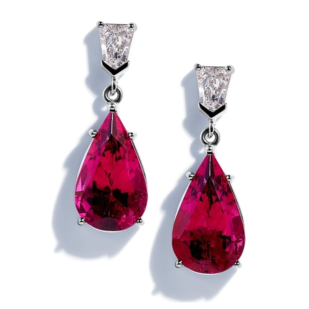 Pink Tourmaline & Diamond Earrings - Dracakis Jewellers Pink Tourmaline & Diamond Earrings - Dracakis Jewellers