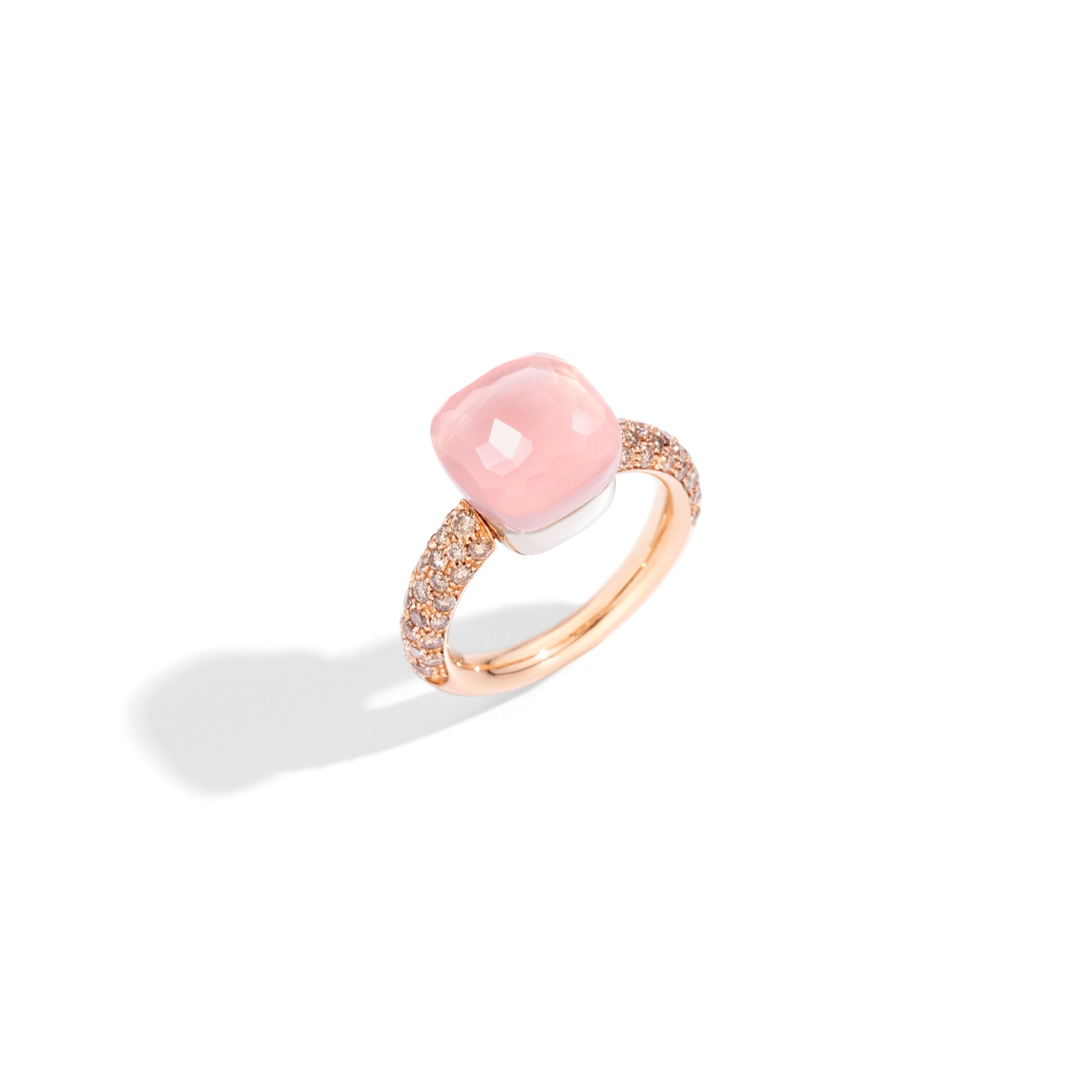 Nudo Pink Ring with Champagne Diamonds - Dracakis Jewellers Nudo Pink Ring with Champagne Diamonds - Dracakis Jewellers