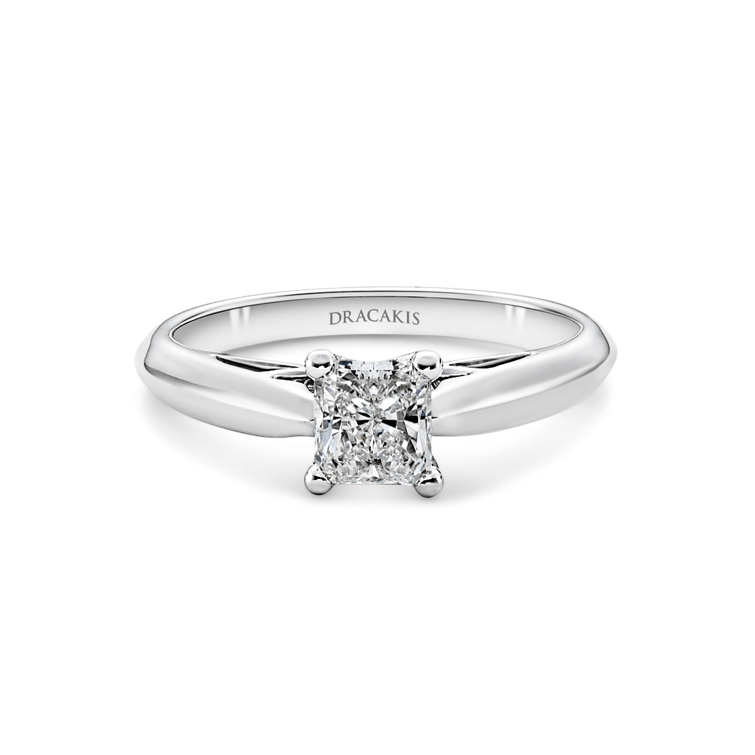 Princess Cut Diamond Solitaire Engagement Ring - Dracakis Jewellers Princess Cut Diamond Solitaire Engagement Ring - Dracakis Jewellers