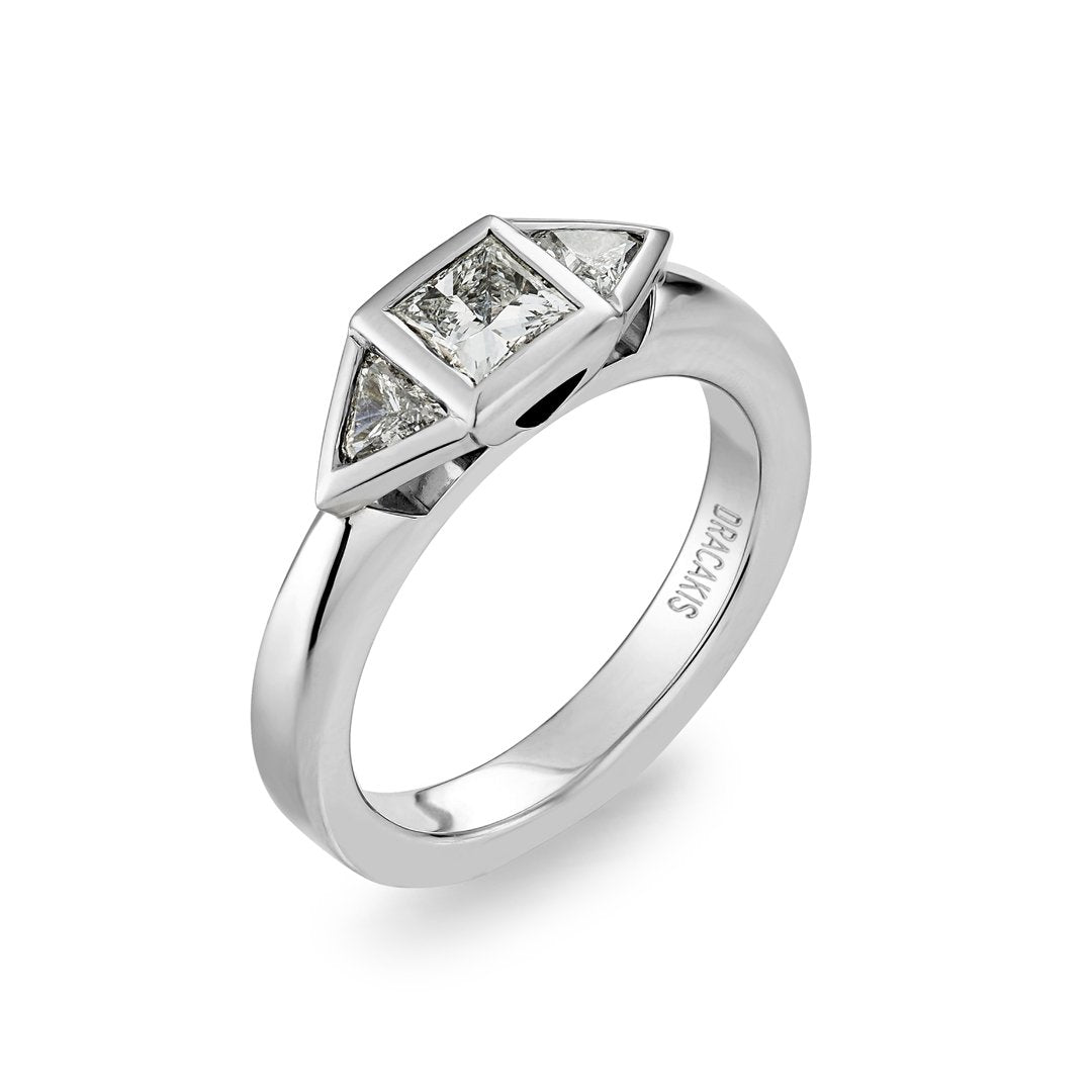 Princess Cut Diamond Engagement Ring - Dracakis Jewellers Princess Cut Diamond Engagement Ring - Dracakis Jewellers