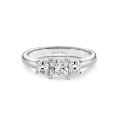 Princess & Emerald Cut Diamond Ring - Dracakis Jewellers