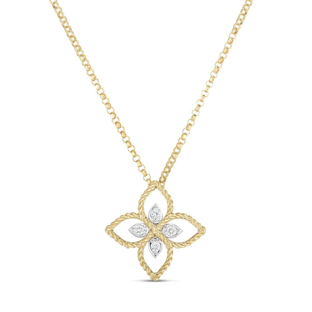 Princess Flower Diamond Pendant - Dracakis Jewellers Princess Flower Diamond Pendant - Dracakis Jewellers